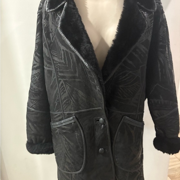 Jackets & Blazers - Vintage Adarcrea S.L. Embroidered Sheep Fur Jacket 38